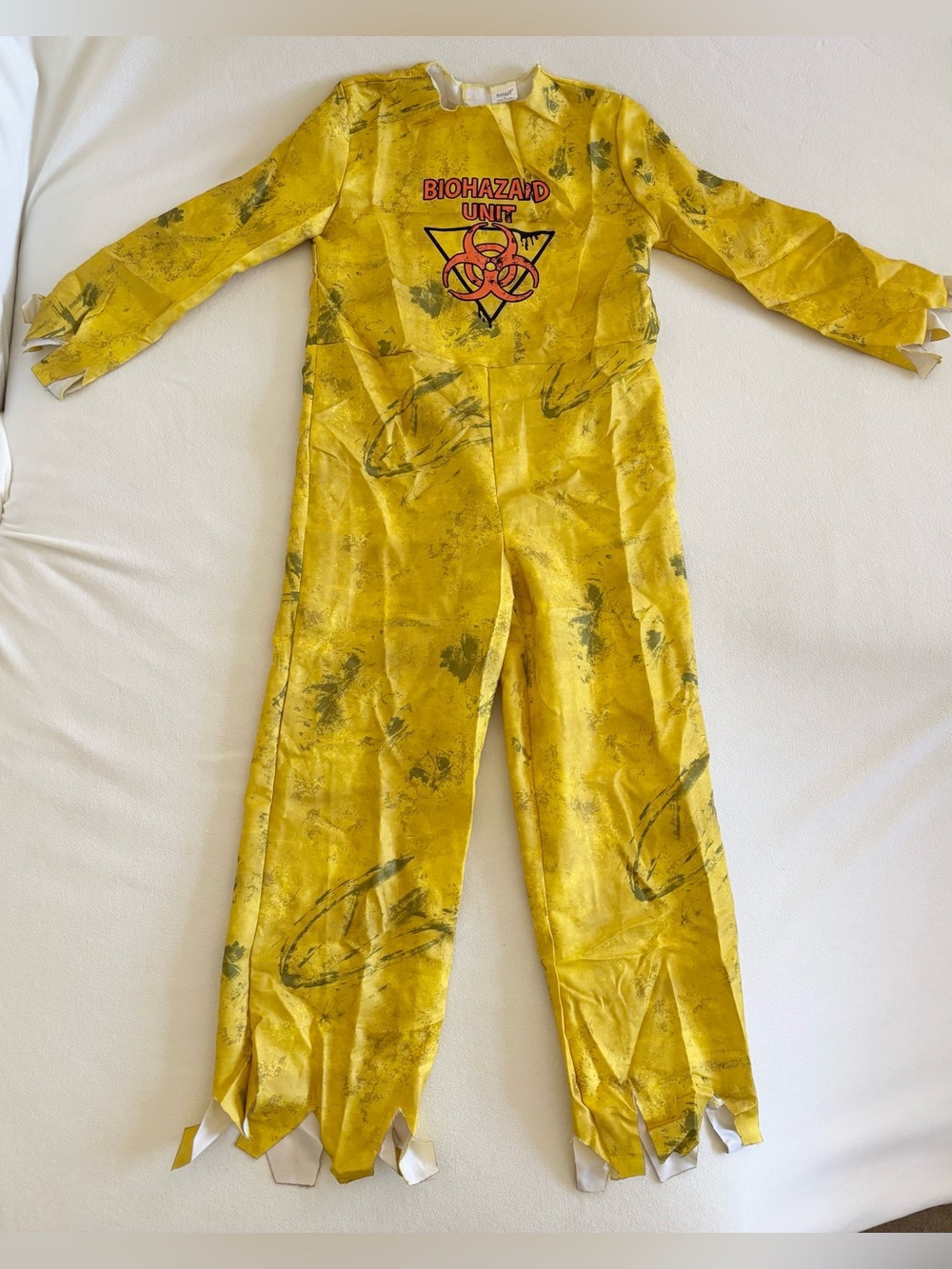 Spirit Halloween Biohazard Hazmat Jumpsuit XL Yellow Zombie Costume